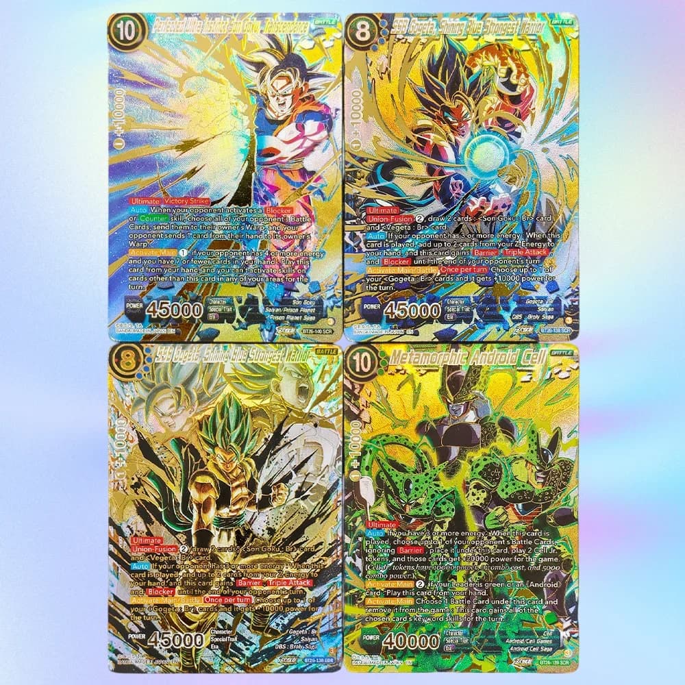 Proxy Dragon Ball Super Masters English BT26 SSB Gogeta Shining Strongest Warrior Son Goku Ultimate Advent Collection Card Toy