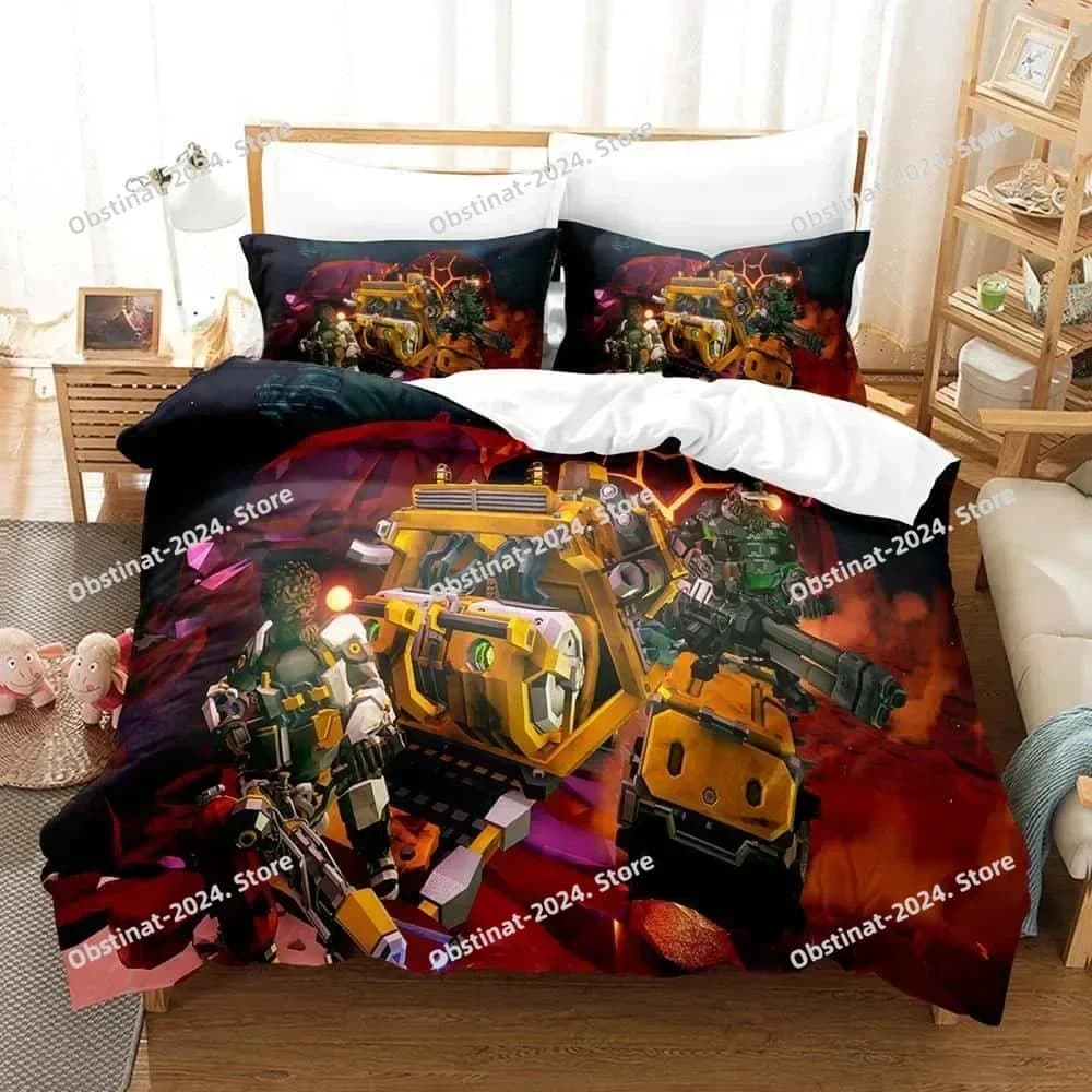 Gioco anime 3d Set biancheria da letto galattico Deep Rock Set letto stampato con federa Copripiumino singolo matrimoniale Queen Super King Size