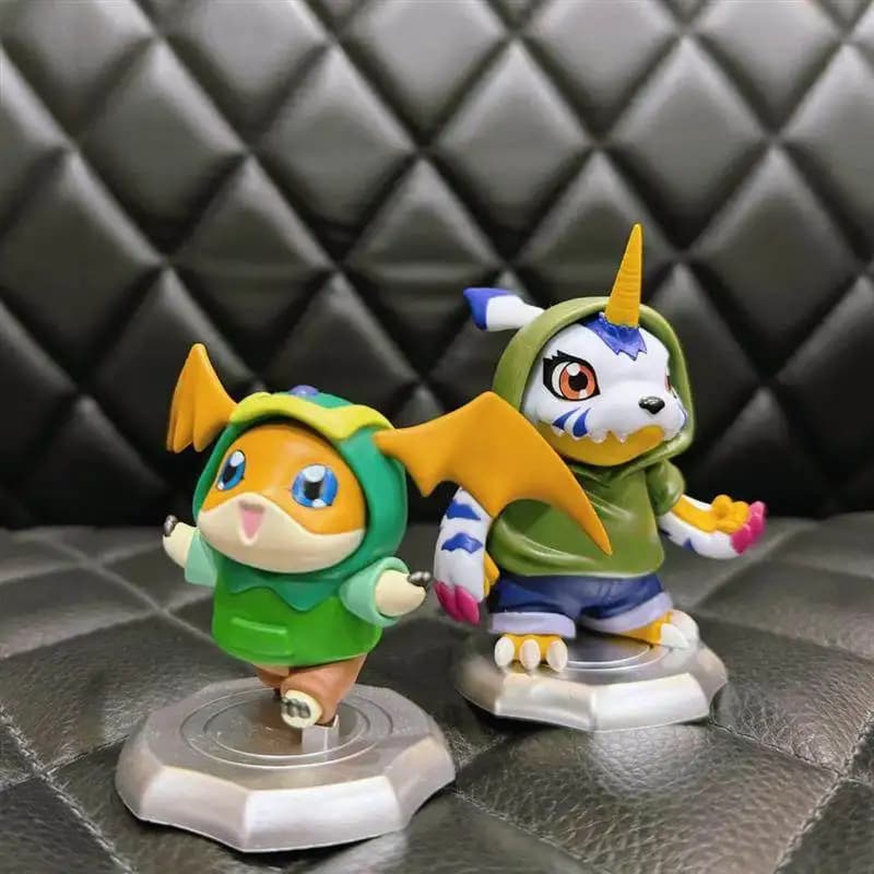 Bandai Digimon Adventure Agumon Tailmon 3a Serie Figura Collezionabile in PVC Blind Box Decorazione da Scrivania Anime per Fan