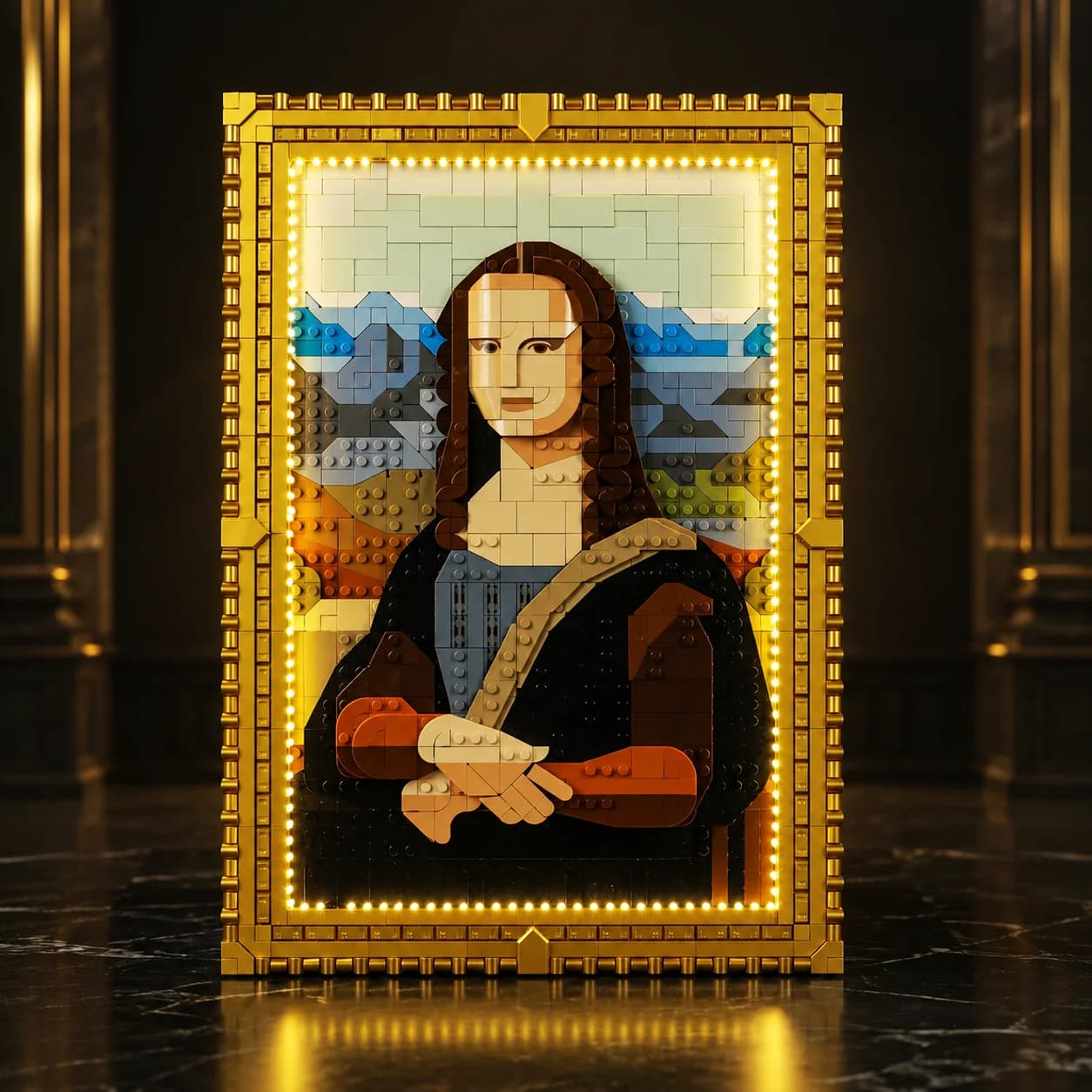 Hprosper 5V HA CONDOTTO LA Luce Per LEGO 31213 Mona Lisa Lampada Decorativa Con contenitore batteria (Non Include Lego Building Blocks)