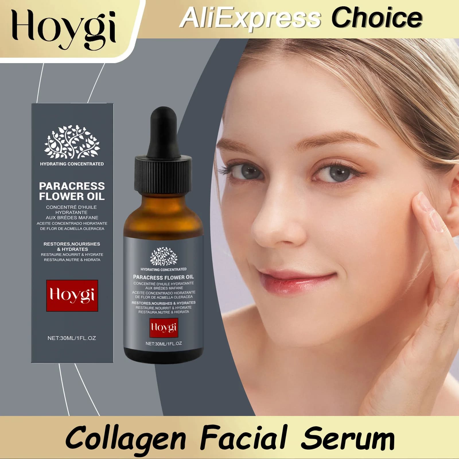 HOYGI Siero Viso to the Collagen Whitening, Satin, Hydrating, Anti-Walk, Skin Care Cream Watching the Subtle Lines 30ml