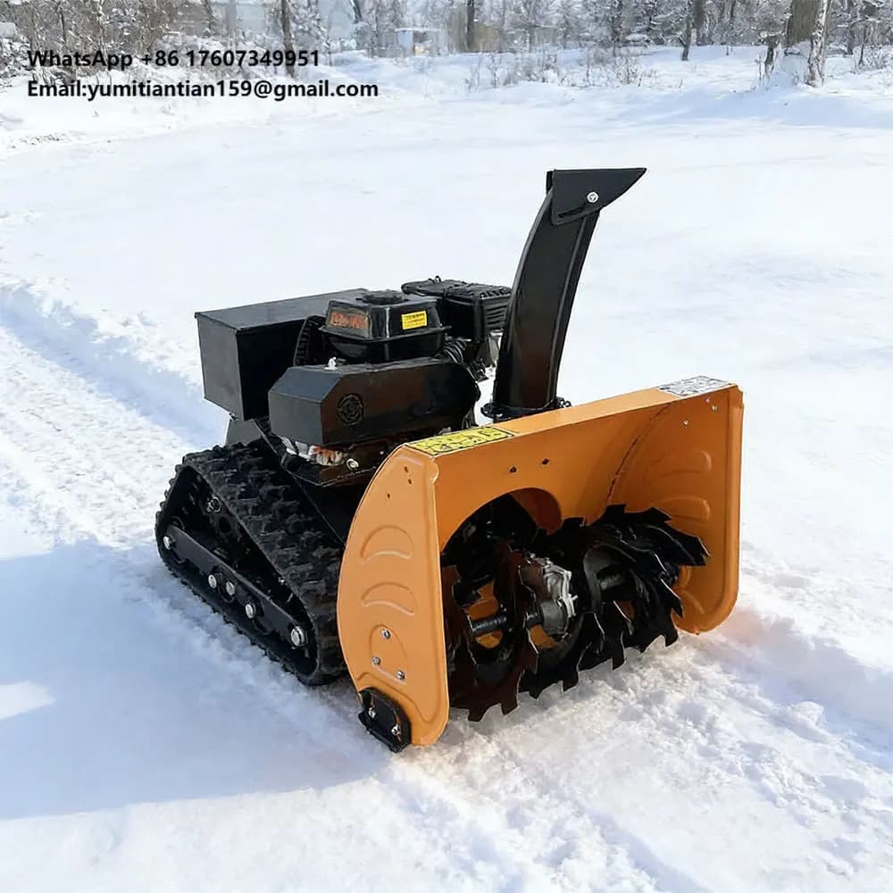 Woer Soffiatore da neve con telecomando semovente, senza fili, senza spazzole, potente robot autonomo, cingoli diesel per casa a basso consumo energetico