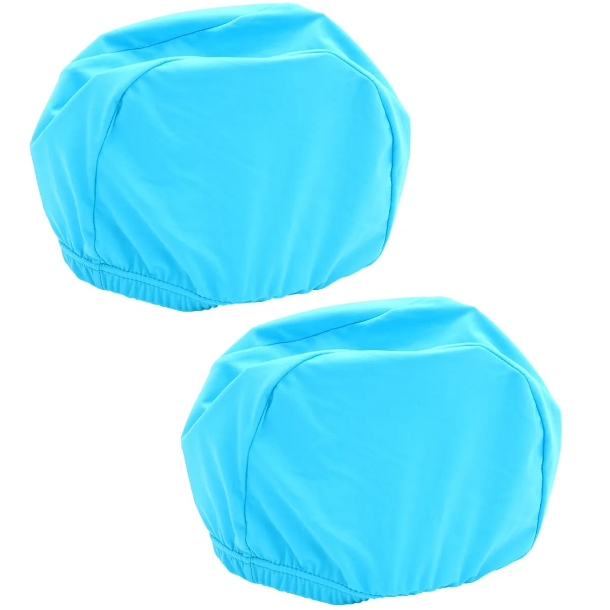 2 pieces of stretch polyester swimming caps, light and comfortable, for men and women, long hair, quick drying, UV protection