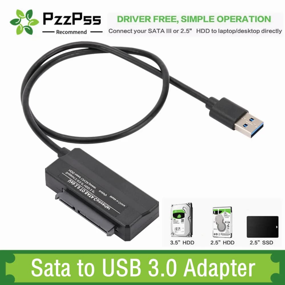 SATA to USB 3.0 Adapter Cable USB to SATA 3 Cable Support 22 Pin 2.5 3.5 Inch External HDD SSD Hard Disk Computer Connector Fit