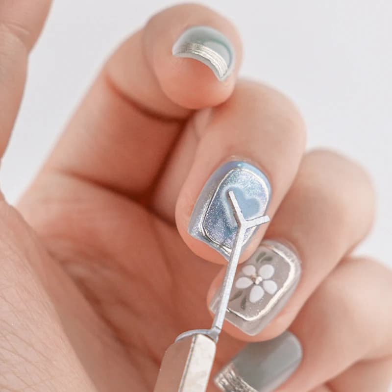 Strumenti per filo magnetico per unghie a forma di Y per creare forme di cuore e lingotto sulle unghie Accessori per l'arte con magnete per unghie a forma di cuore d'amore Cat Eye