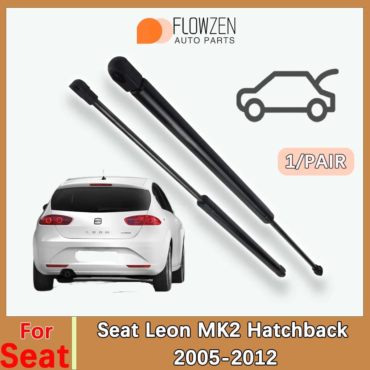 Per Seat Leon MK2 Hatchback 2005-2012 Tronco Ammortizzatori A Gas Molla Bar OE 1P0827550 1P0827550A Ammortizzatore Posteriore Ammortizzatore Barra Asta di Pressione