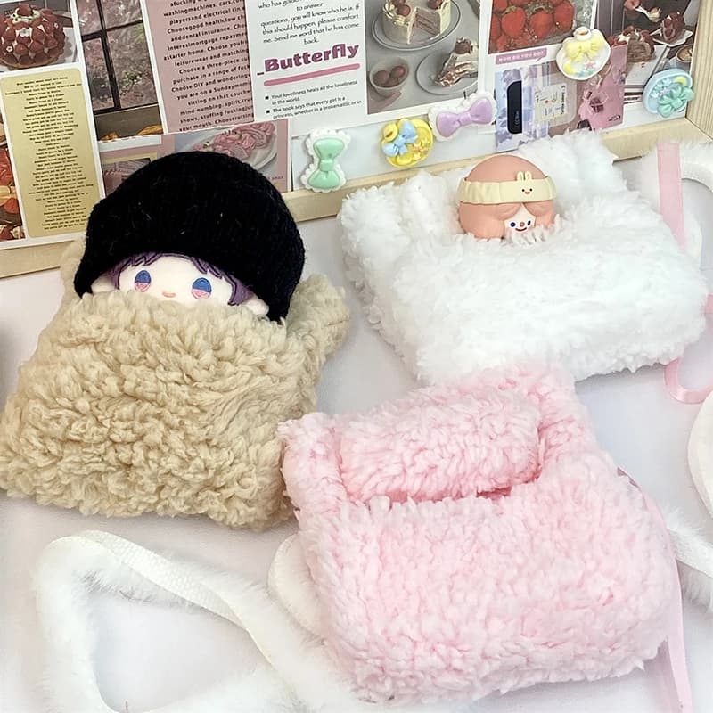 Set duvet for 10 cm doll and accessories; Soft fur toy