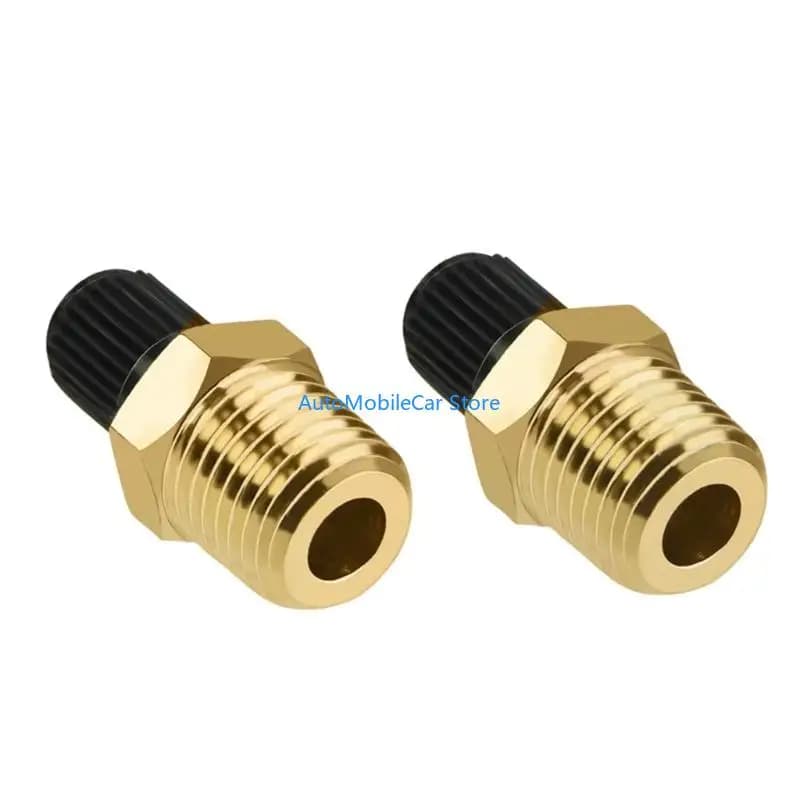 G8te 2pcs valvole in ottone adattatore da 1/4 pollice connettore a gonfiore NPT Adatto per pompe per pneumatici e del