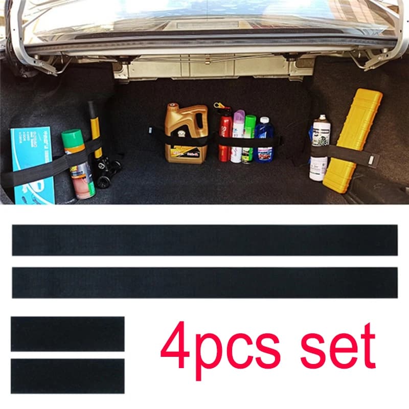 Organizzatore per bagagliaio di un'auto Cintura di fissaggio elastica Borsa di stoccaggio Nastri Cintura di fissaggio per estintore Accessori per interni auto