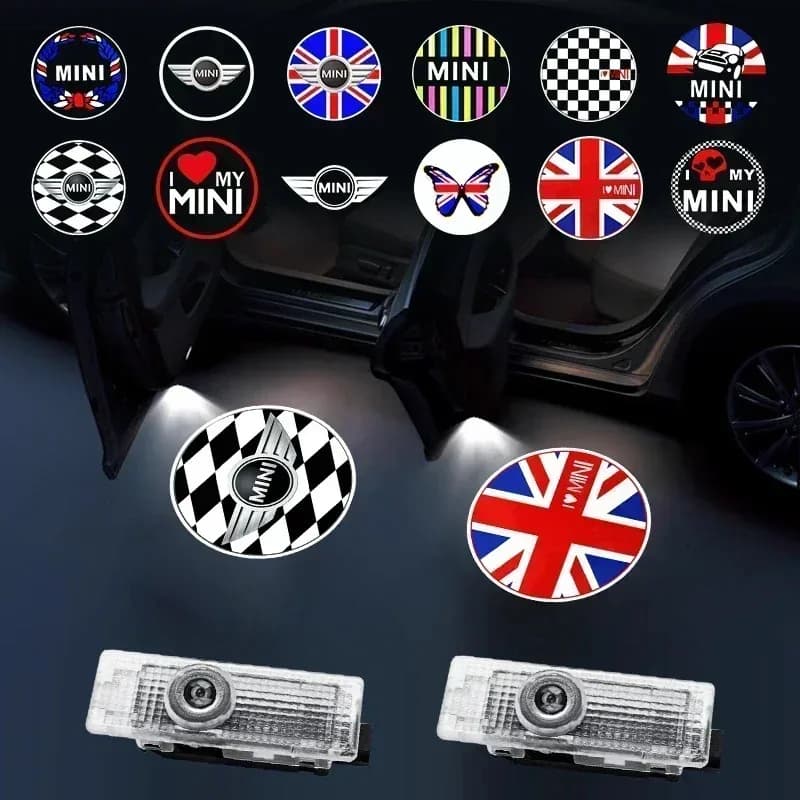 2 pezzi led benvenuto luce porta auto lampade per proiettore per BMW Mini Cooper One S JCW Countryman R56 R50 F56 R53 F55 R60 R57 accessori