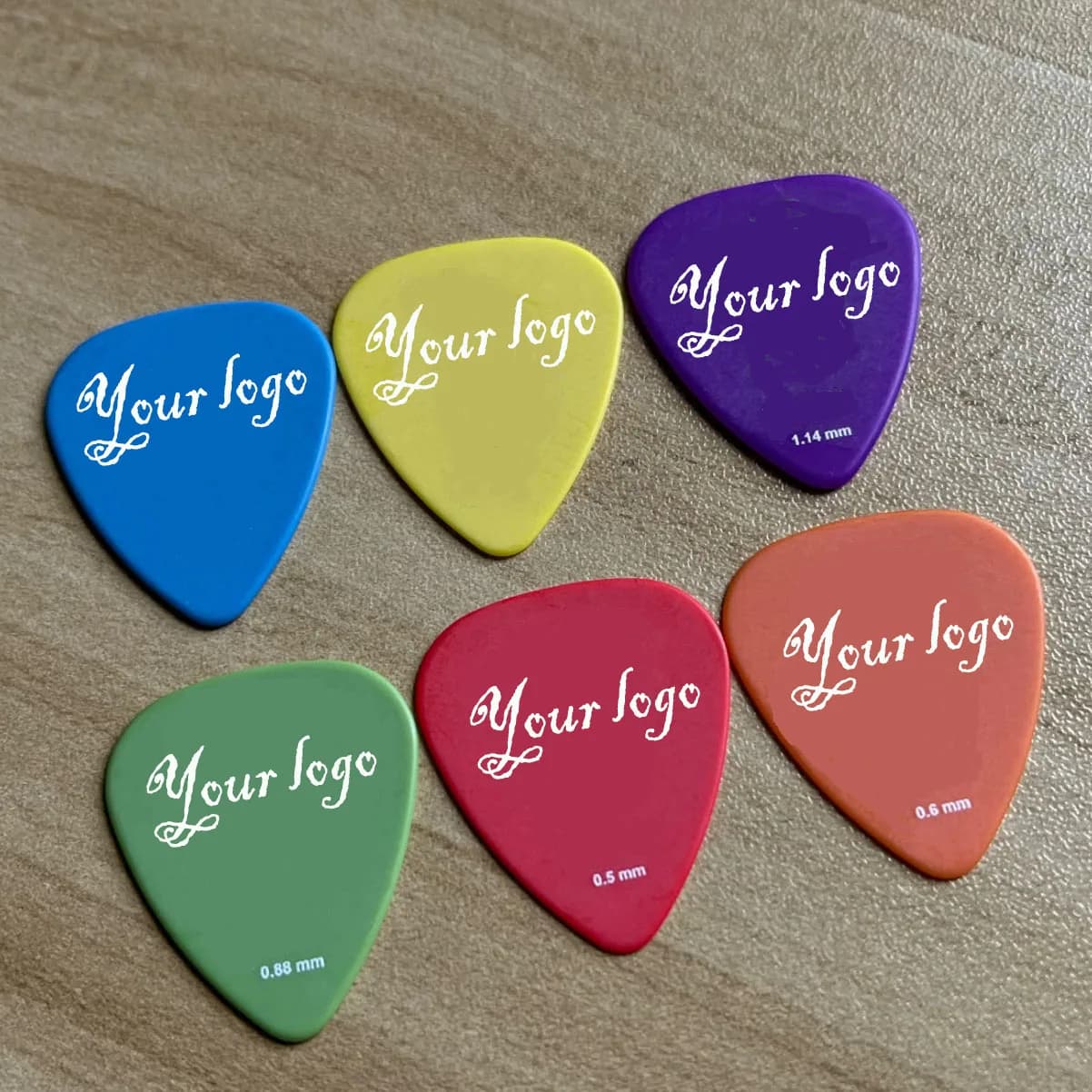 Plettri per chitarra Delrin a forma standard opachi, personalizzabili di alta qualità, 100 pezzi