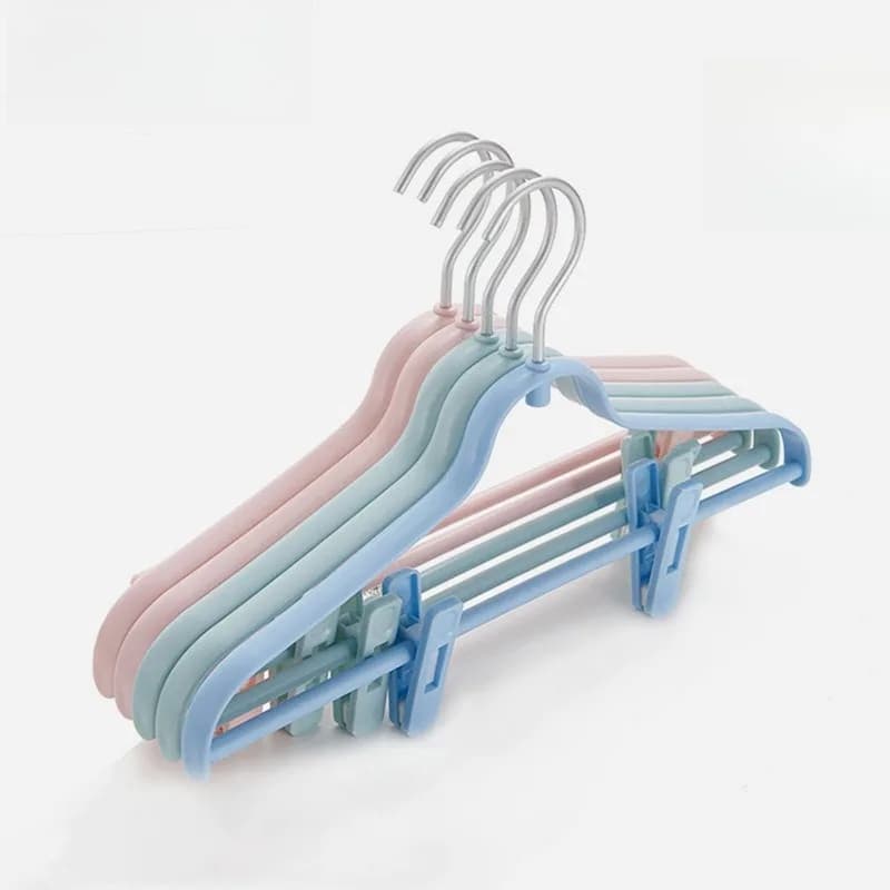 Set di 5 Appendiabiti Multifunzionali in Plastica Rinforzata, Antiscivolo, Pratici per Uso Domestico Quotidiano, Supporto per Appendere Vestiti e Pantaloni