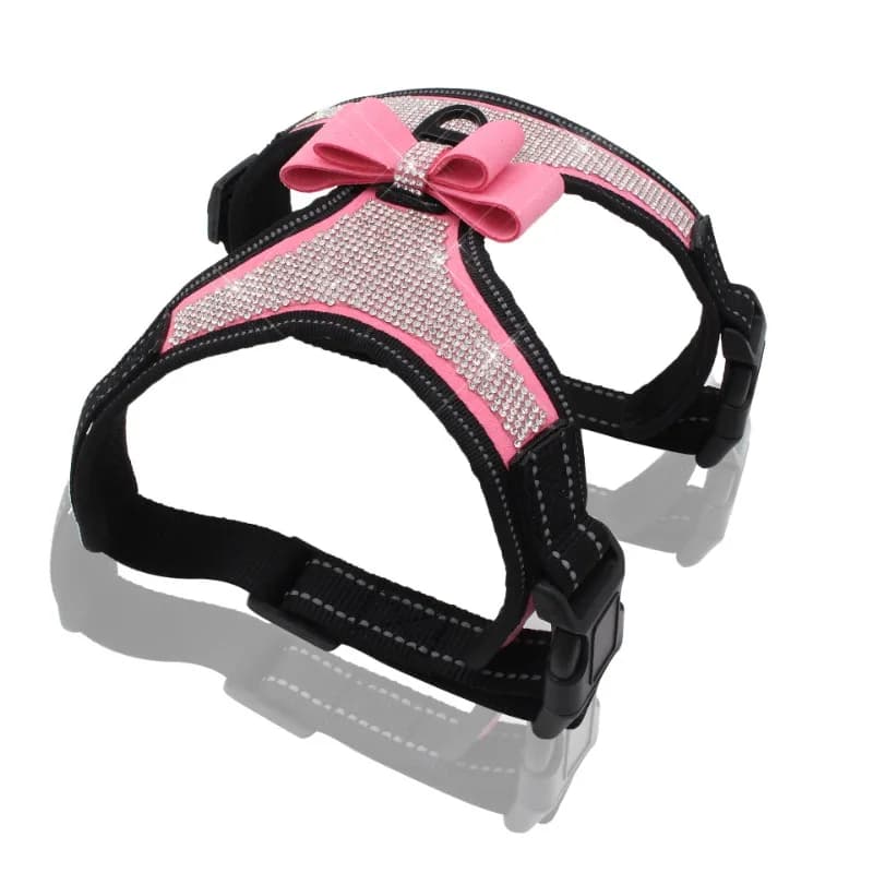 Cintura pettorale per animali domestici con strass Cintura pettorale per cani da punzonatura antideflagrante riflettente, traspirante e confortevole