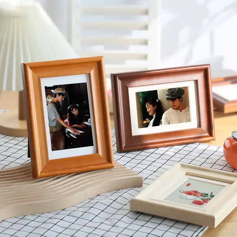 For Elegant European-Style Solid Wood Photo Frame - Versatile Wall Mount and Tabletop Display Picture Frame Home Decor