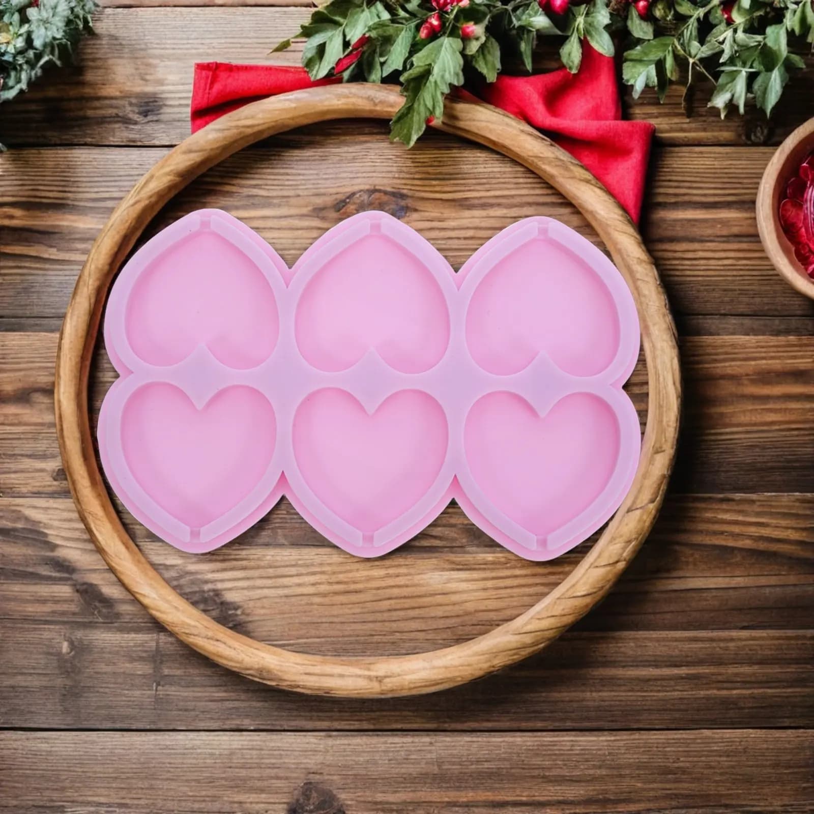 Set di 3 Stampi in Silicone a Forma di Cuore per Caramelle, Antiaderenti, per Cioccolatini, Gommose e Cubetti di Ghiaccio, Ideali per San Valentino