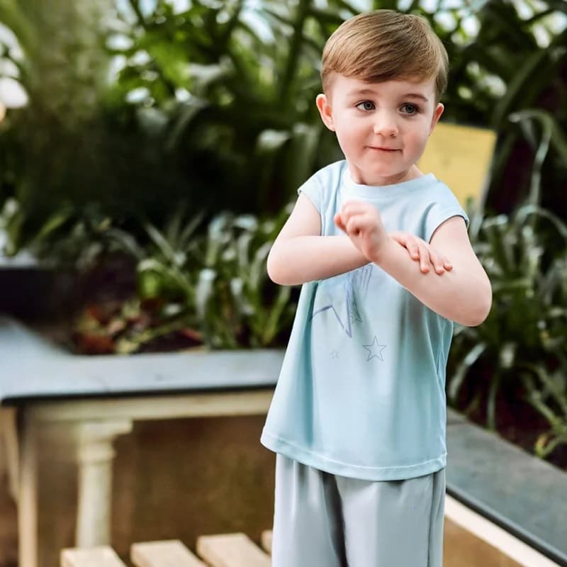OUYUN Cotton Canopy for Newborn Males, Short Drying Sleeveless Vests, Kids Sportswear with Breathable Function