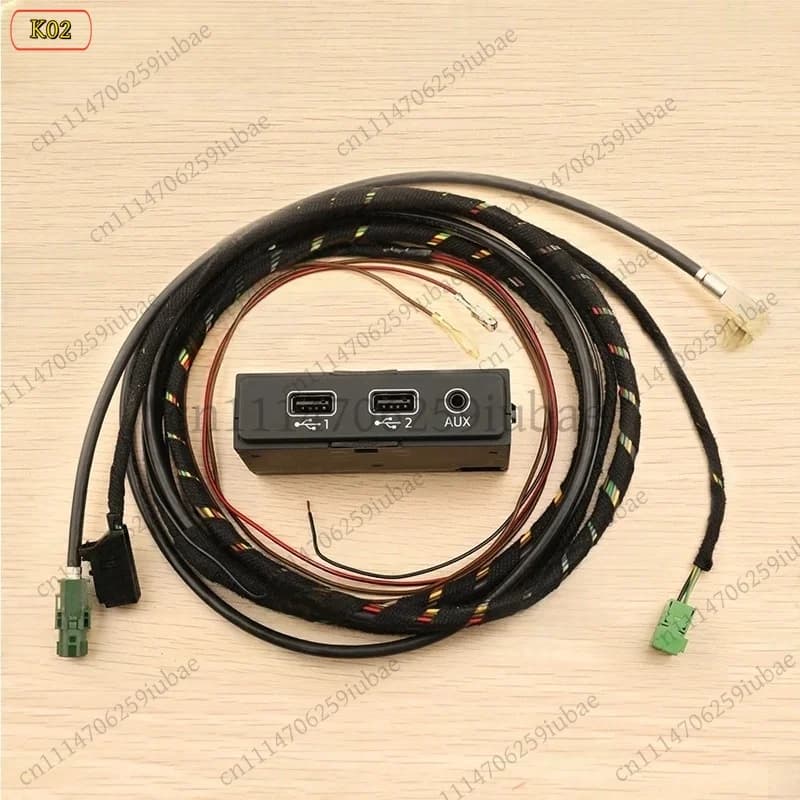Audio Smartphone Interface AUX‑IN Cable CarPlay USB Adapter Hub 8W0035736 Replacement Wire for Audi A4 A5 B9 8W Q5 Q7 FY