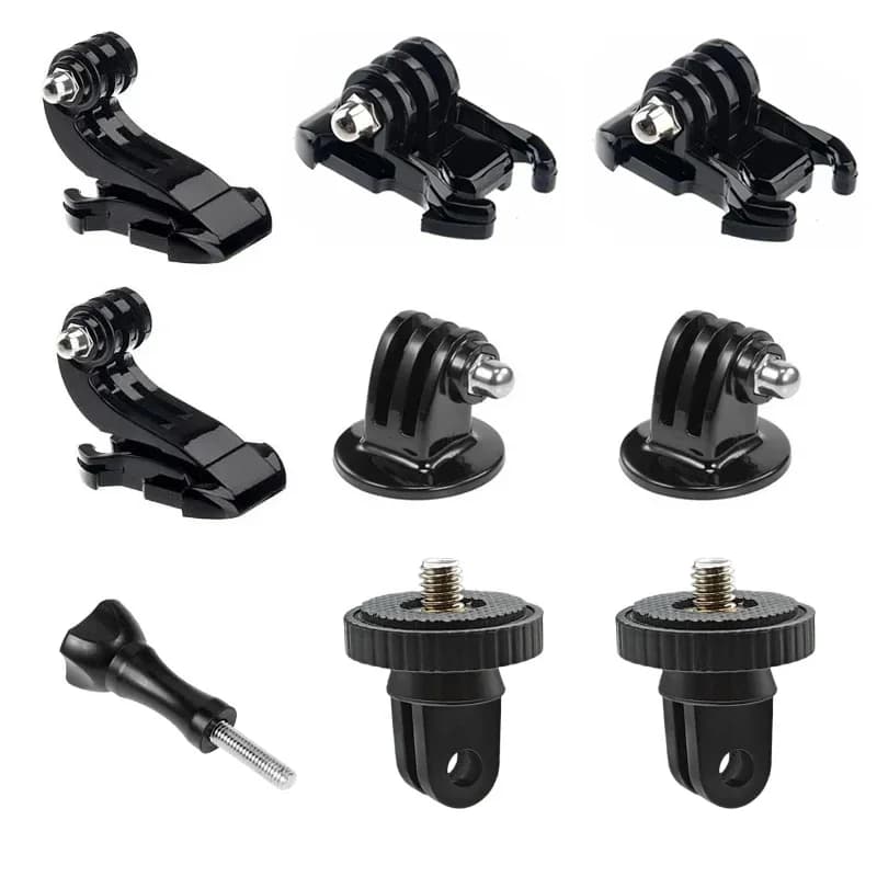 Accessories Kit for Action Camera Accessory Quick Release Buckle Tripod Mount for Gopro Hero 12 11 10 9 8 7 6 5 4 3 Black Set