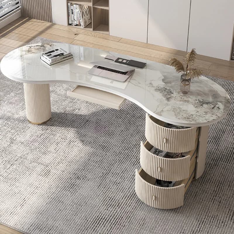 Italian light luxury boss desk simple rock slab desk study writing desk beauty salon medical beauty consultation reception table