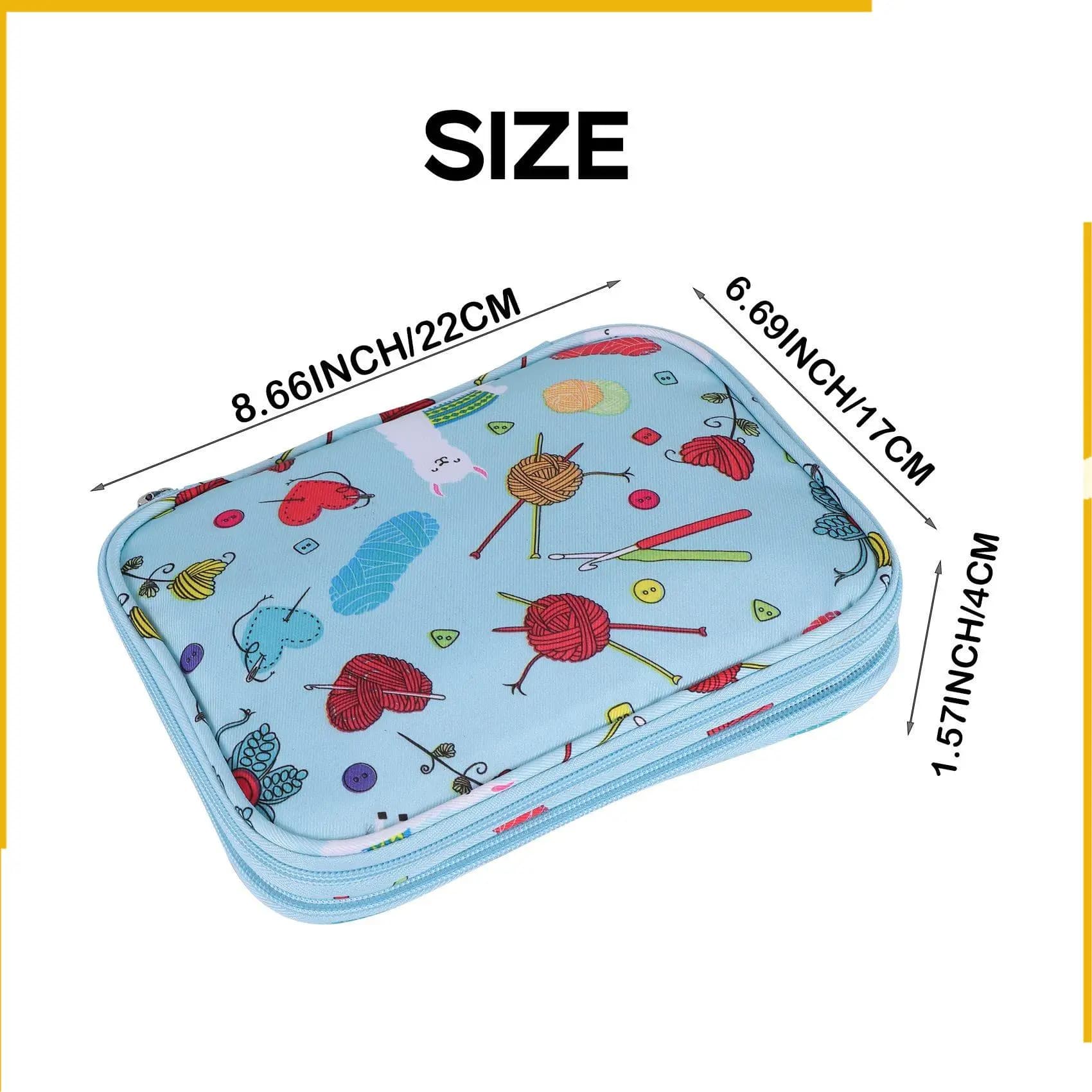 A92P Custodia vuota per ferri da maglia Custodia da viaggio per organizer per ferri da maglia circolari e borsa per kit di accessori