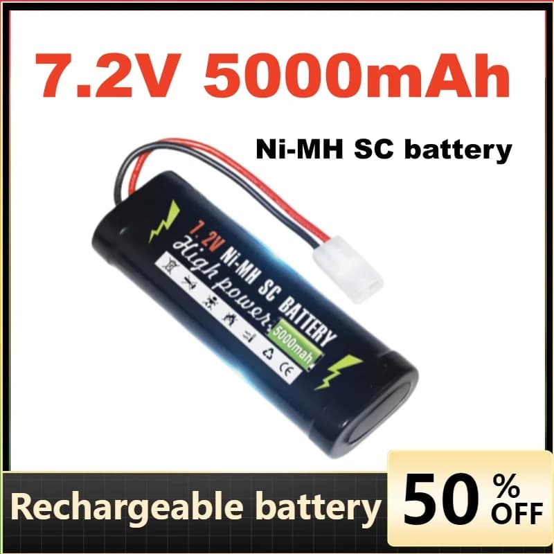 Ni-MH SC Battery 7.2V 5000mAh 10C 36WH for RC Toys Tank Car Airplane Helicopter Rechargeable Batteries