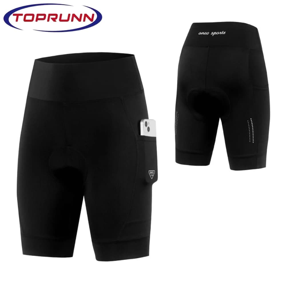 Cycling Shorts Padded Women's 4D Breathable with Mountain Bike Pockets