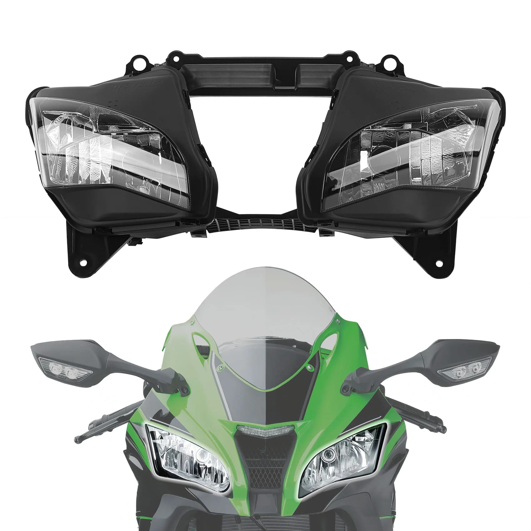 Faro Faro di Montaggio Luce Misura Per Kawasaki Ninja ZX10R ZX-10R 2016-2020