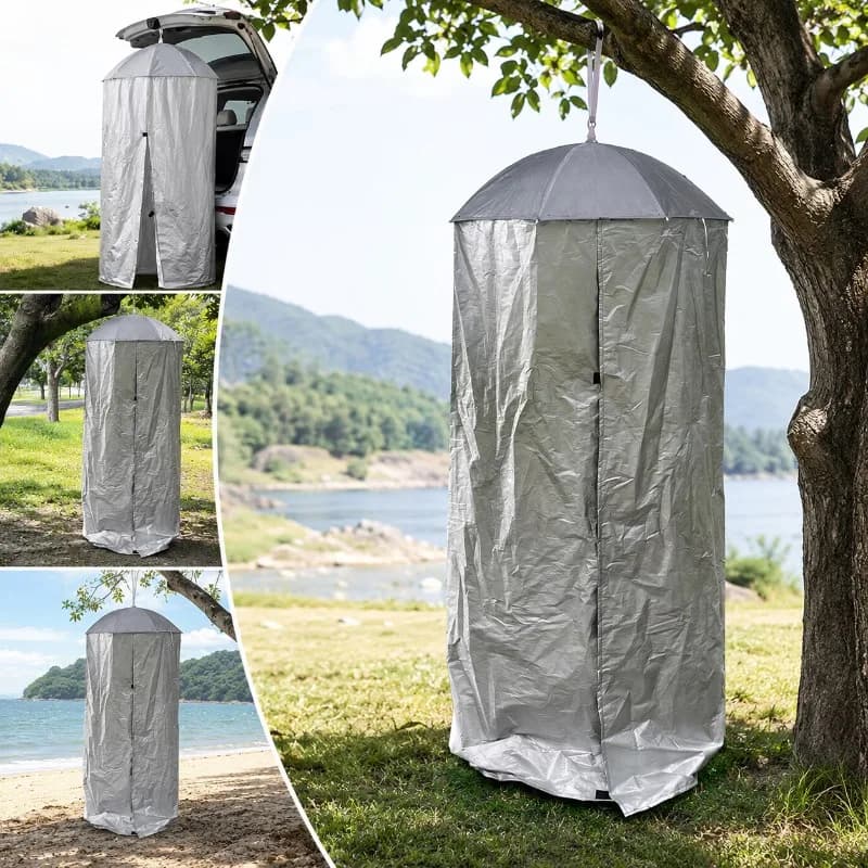 Outdoor Privacy Shelter Portable Hanging Changing Tent Canopy Rain Sun Protection for Hiking Travel Camping Shower Cover