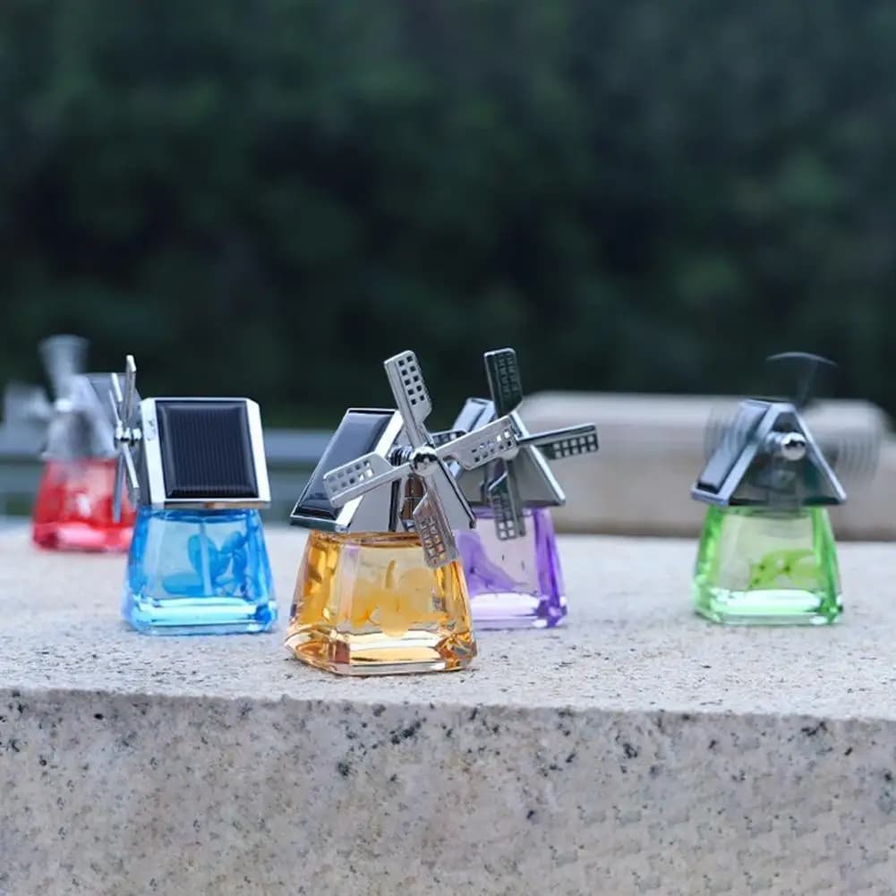Auto Mulino A Vento Solare Auto Profumo Deodorante Aromaterapia Carina Energia Rotante Aromaterapia Diffusore Decorazione Interni