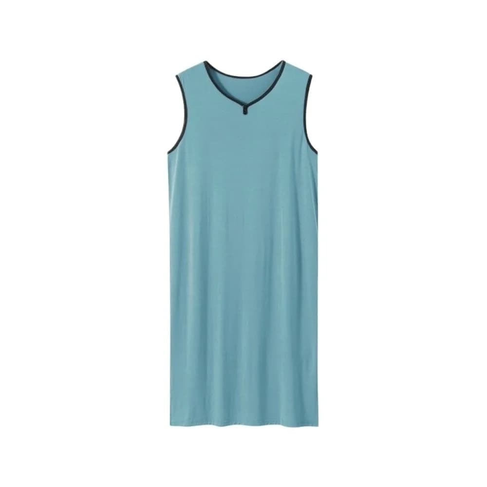 Loose Knee-Length Men's Sleeping Dress Plus Size Elastic Modal Pajamas Oversized Thin Bathrobe Home Clothing