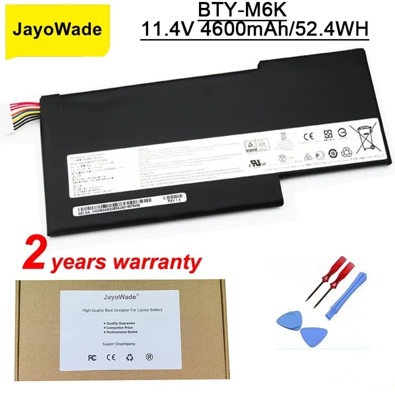 BTY-M6K Laptop Battery for MSI MS-17B4 MS-16K3 GF63 Thin 8RD 8RD-031TH 8RC GF75 3RD 8RC 9SC GF65 Thin 9SE SX BTY M6K Batteries