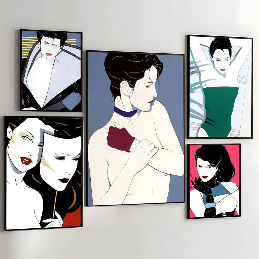 Artist P-Patrick Nagel Painting Calligraphy Self Adhesive Wall Art Waterproof Print For Bedroom Hallway Home Decor