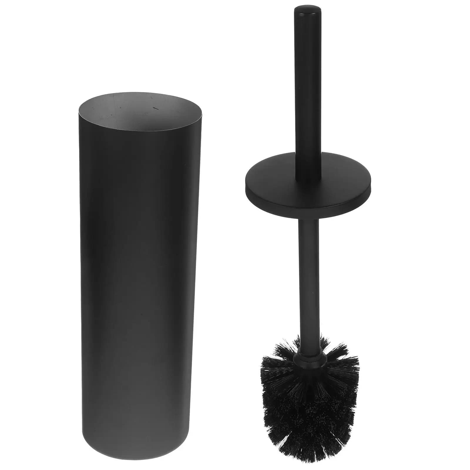 Set di spazzole per WC con manico lungo, setole in acciaio inossidabile, strumento per la pulizia del bagno, spazzola per WC con supporto incluso per la casa