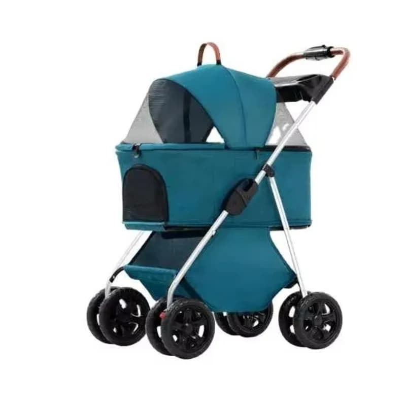 Trasportino per Animali Domestici con Ruote a 360 Gradi, Pieghevole, Regolabile, Leggero, Moderno, Ampio Spazio di Stoccaggio, Separabile, Direttamente dalla Fabbrica