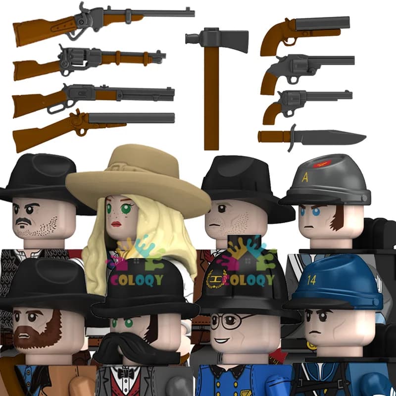 Giocattoli per bambini Cowboy Building Blocks Sadie Morgan Polizia Detective Soldati Mini Action Figures Giocattoli per bambini Regali di Natale
