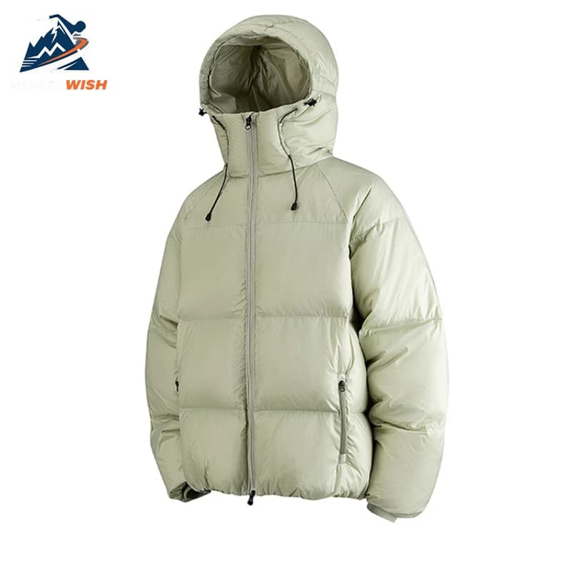 MONEYWISH Down jacket 2025 Trendy Versatile Duvet white Addensated Warm with hood Pane Clothing Outdoor sports Winter down jacket