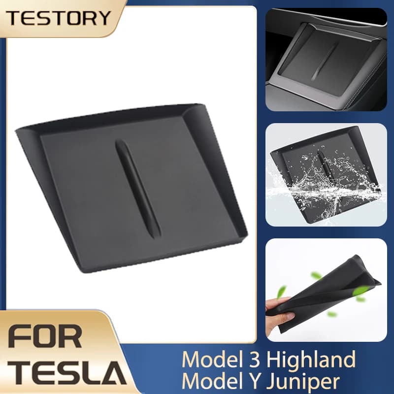 Accessori per Tesla Model Y Juniper 2026: Pad di Ricarica Wireless in Silicone Antiscivolo per Tesla Model 3 Highland 2024-2026