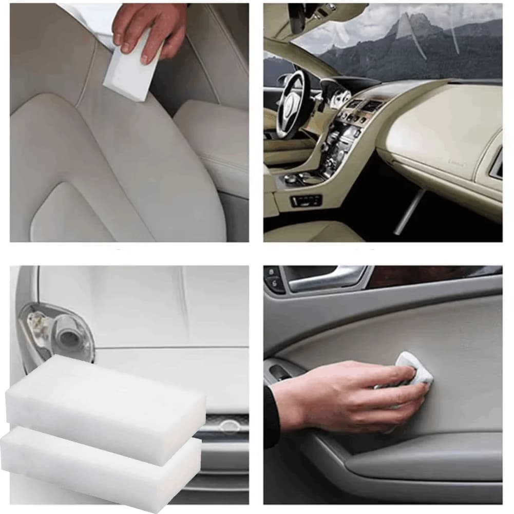 1/50 Pezzi Spugna Magica in Melamina per Pulizia Auto, Spugna per Ceratura, Strumento per Rimuovere Macchie d'Acqua e Sporco, Attrezzi Professionali
