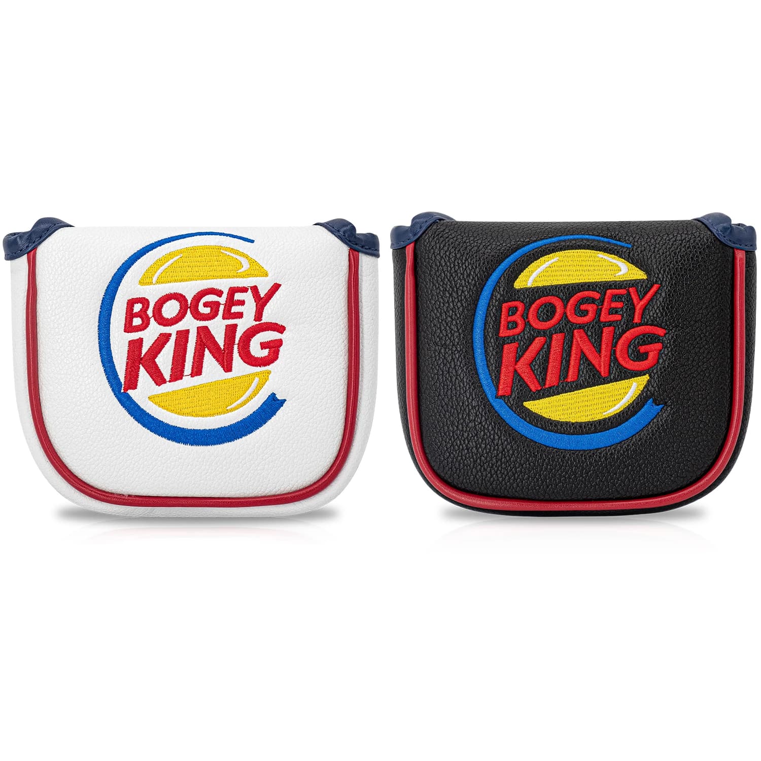 KING Golf Club Protective Cover, Golf Putter Cover, PU Material, Available in Black and White, Magnetic Closure