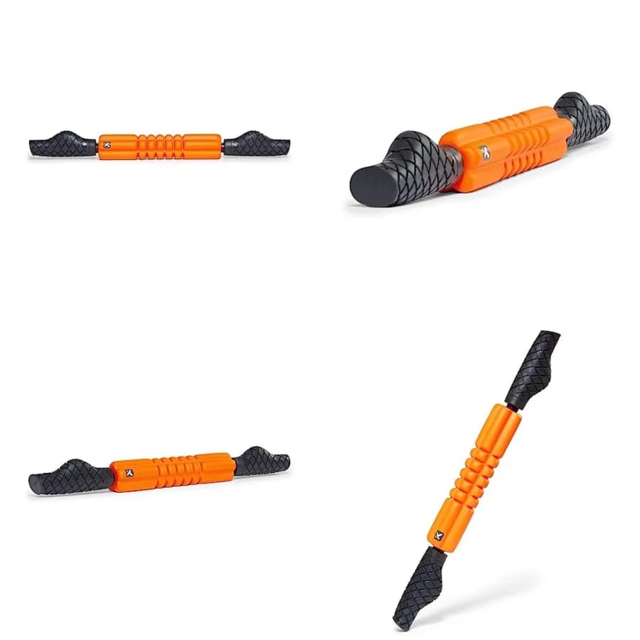 Massaggiatore portatile, rullo massaggiante portatile che incorpora la struttura a superficie variabile delle rivoluzionarie ruote in schiuma a griglia, lungo 21 pollici e con un diametro inferiore a 2,5 pollici, ideale per palestra, ufficio o in viaggio.