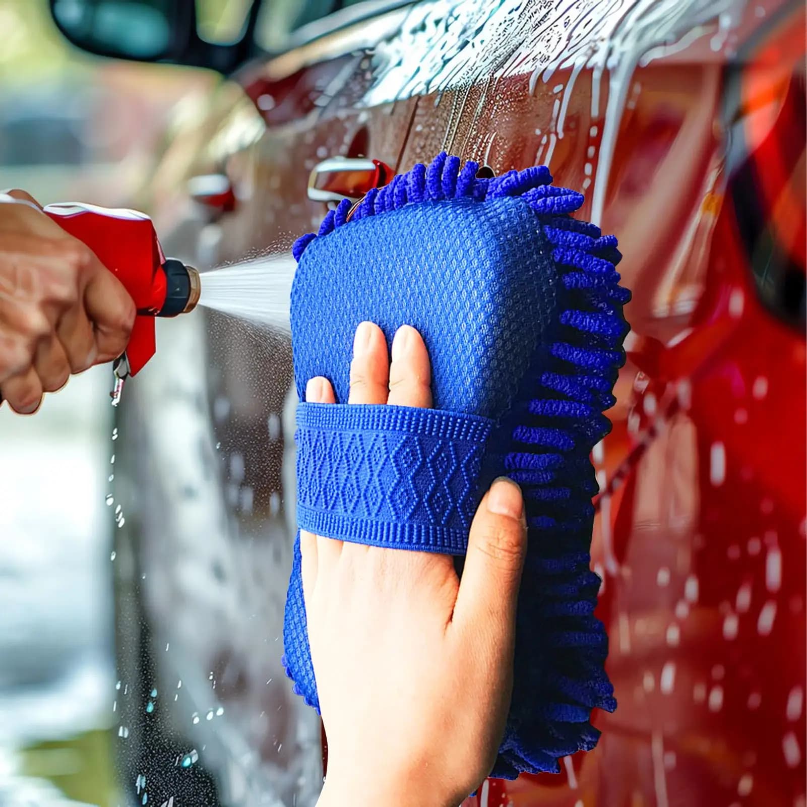 Guanti per Lavaggio Auto, Guanto per Pulizia Auto, Guanto per Dettagli Auto, Spugna per Pulizia Auto per Moto e Auto