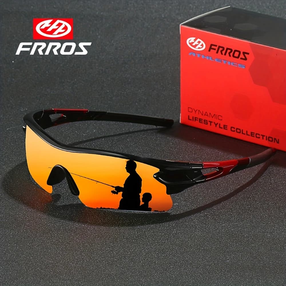 FRROS Occhiali da sole polarizzati con protezione UV400 per uomo e donna 10 colori modello 9509
