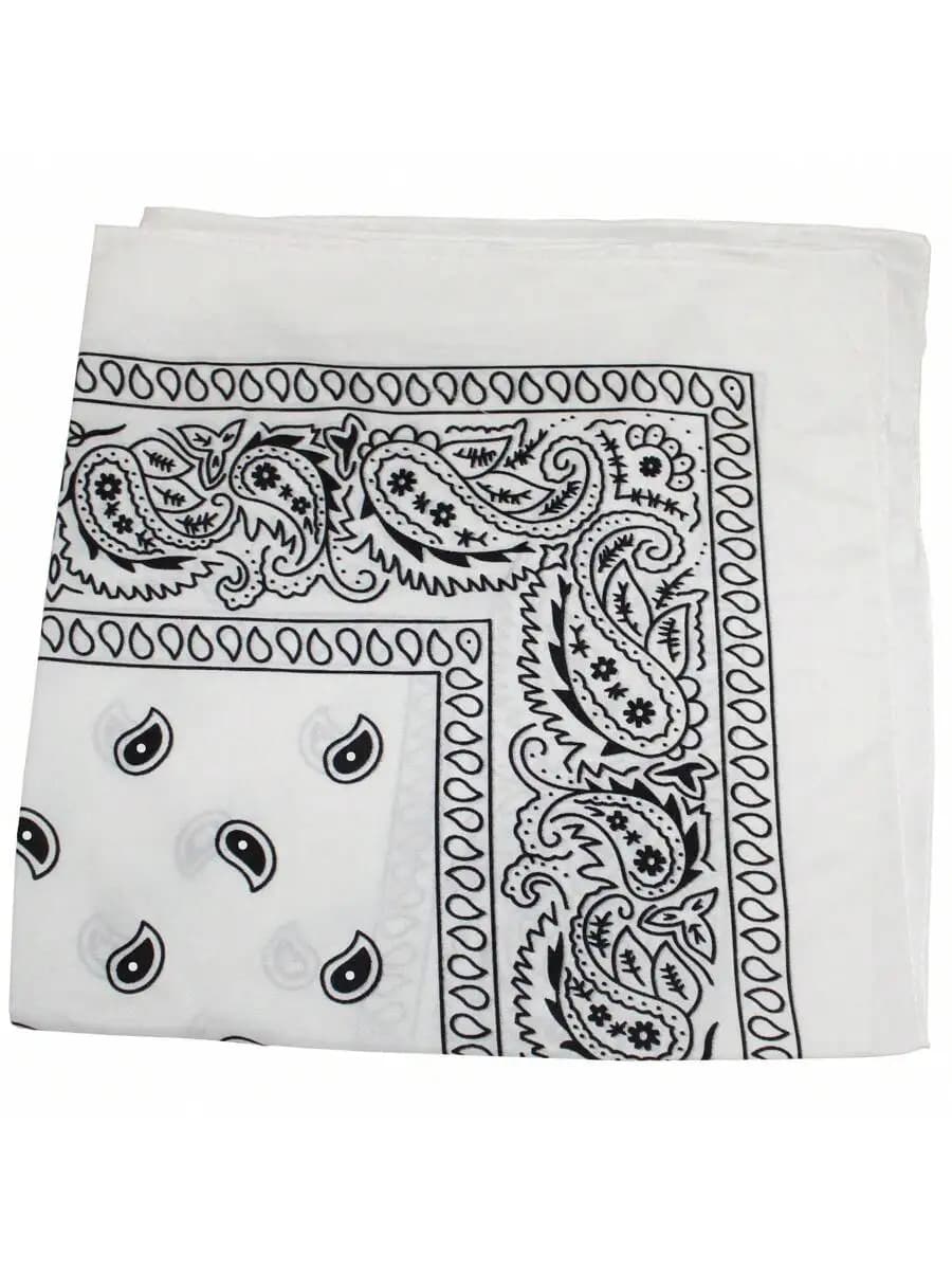 Sciarpa bandana in poliestere con stampa Paisley per uomo e donna