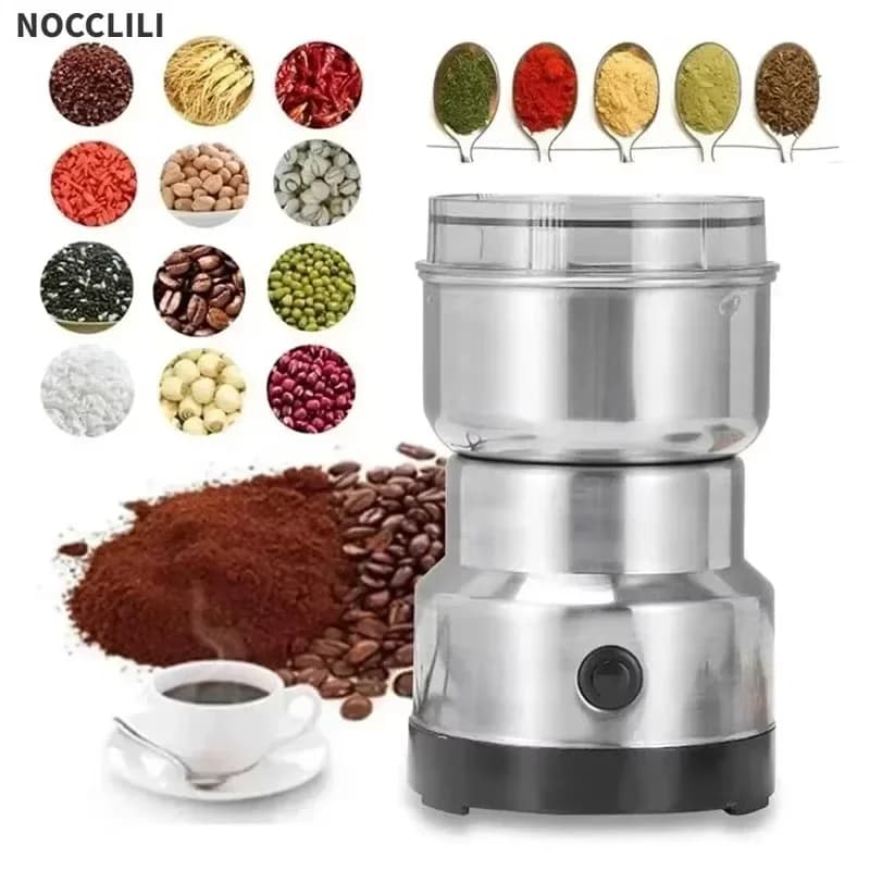 Mini Tritatutto Elettrico 300ml, Polverizzatore Ultrafine per Alimenti per Bambini, Caffè, Spezie, Pepe, Cereali con 2/4 Lame per Uso Domestico