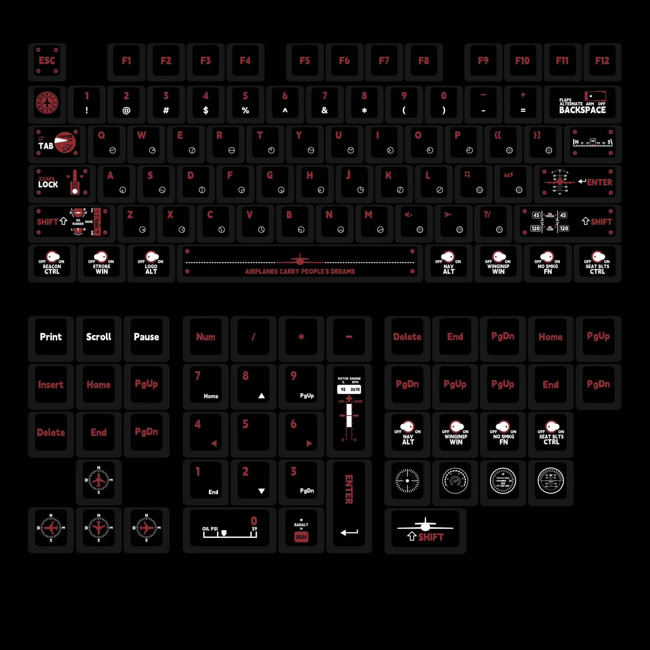 Military Fan Theme Covers/ PC original mechanical keyboard highly transparent to 123 keys with universal transversal tree