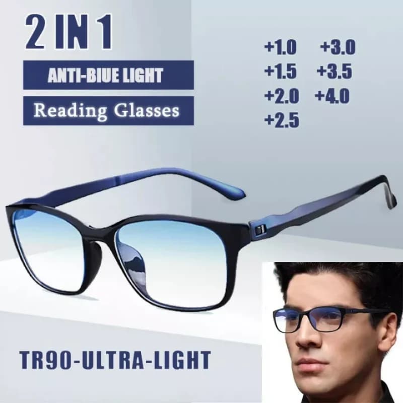 FG New Reading Glasses Man Anti Blue Presbyte Glasses Anti-fatigue Computer Glasses +0.0 +1.0 +1.5 +2.0 +2.5 +3.0 +3.5 +4.0