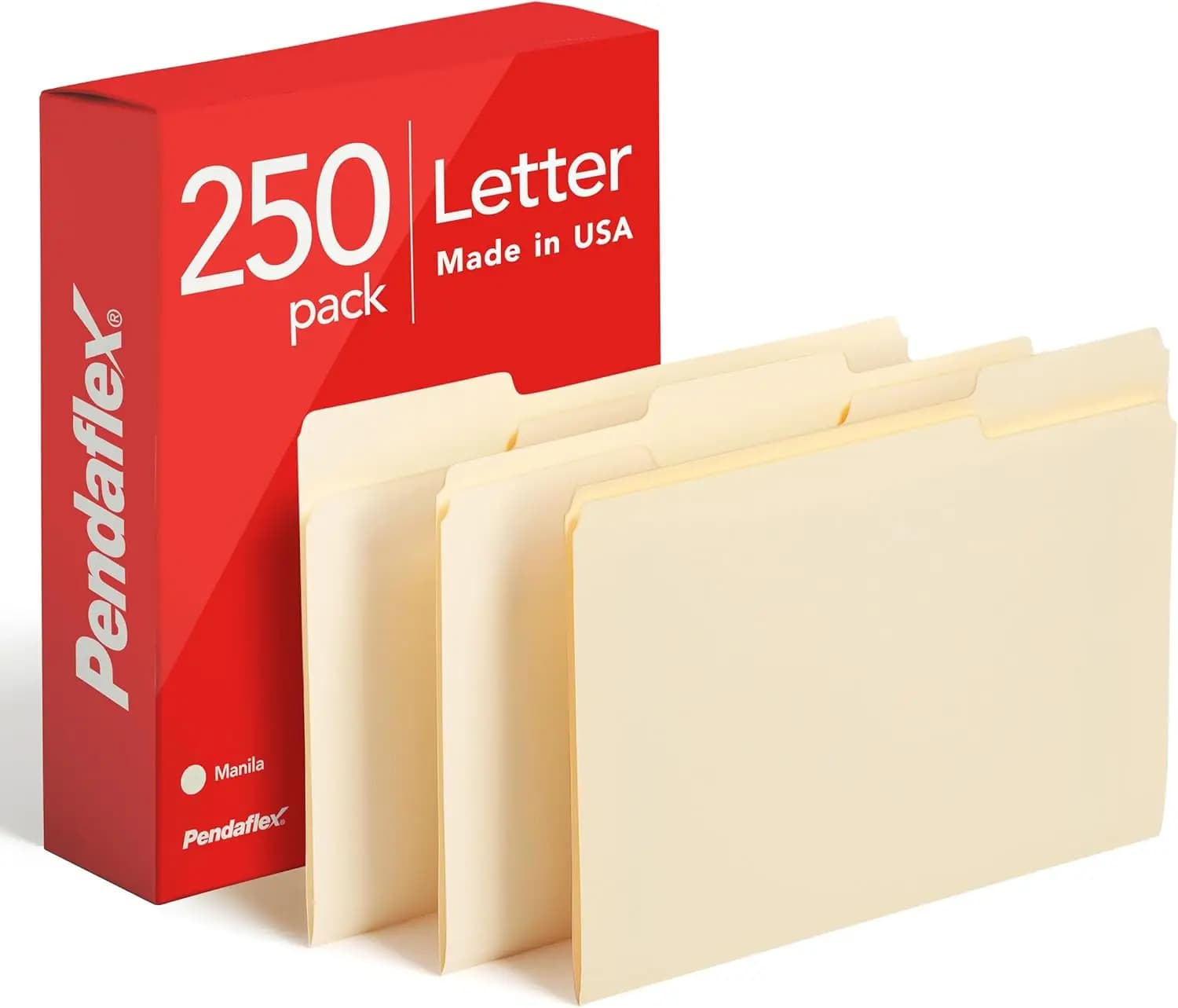 Cartelle Portadocumenti Formato Letter, 1/3 Cut Manila, 250 per Scatola per Organizzazione Ufficio