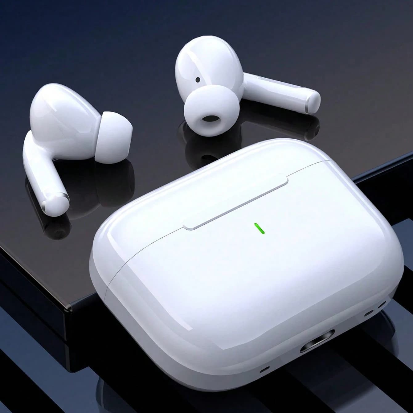 Auricolari Bluetooth Wireless TWS In-Ear, Cuffie Stereo HiFi per Gaming con Microfono Integrato per Sport