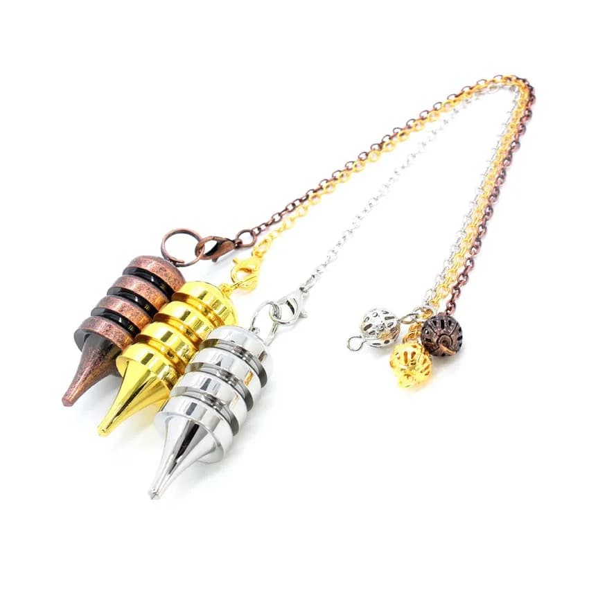 Charms Copper Metal Spinning Top Pendulum For Dowsing Divination Energy Meditation Scrying Witchcraft Spiritual Pendulos Jwelry