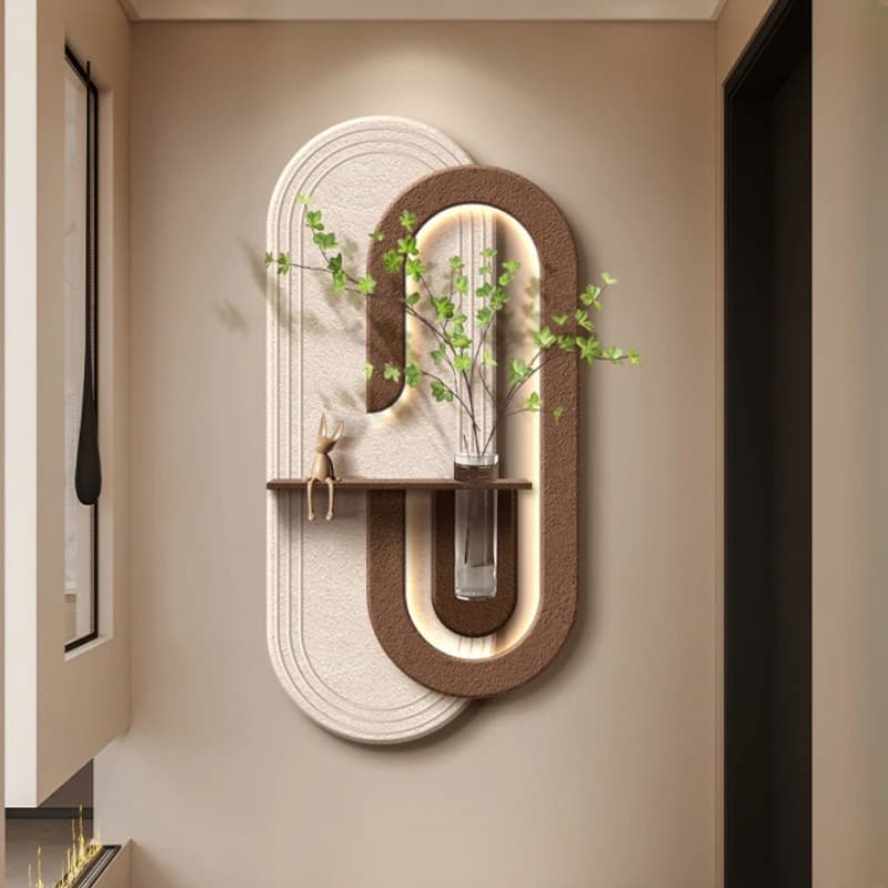 Entrance Decorations LED Wall Lamps Green Plant Corridor Hallway Modern Hanging Painting High-end Living Room Vase Mural Lights